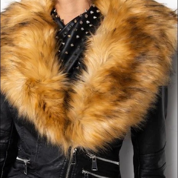Are you Able Moto faux fur jacket - Picture 4 of 6